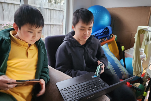 “Kids interacting in Roblox virtual world representing online safety concerns”